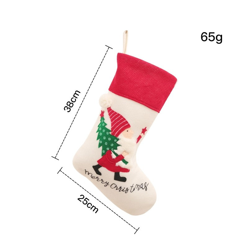 Faceless Santa Sock Gift Bag Christmas Decoration