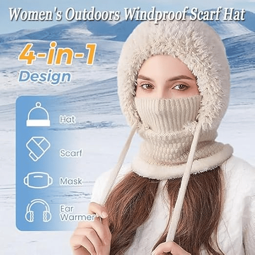 The 3-in-1 Cozy Hat - Your Hat, Scarf & Hoodie in One + 50% OFF