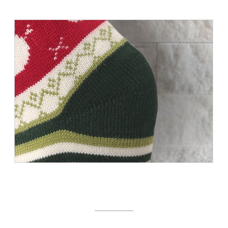 Colorful Knitted Sock Candy Gift Bag Christmas Decoration