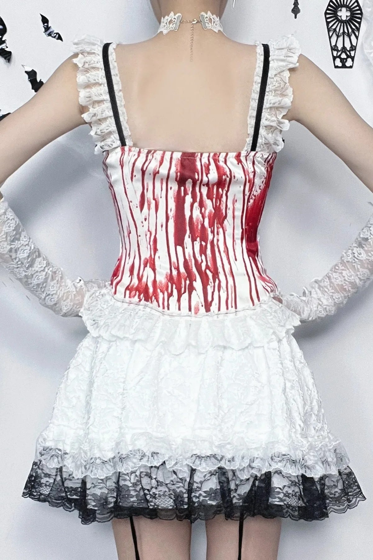 Y2K Bloody Mini Skirt Halloween Costume