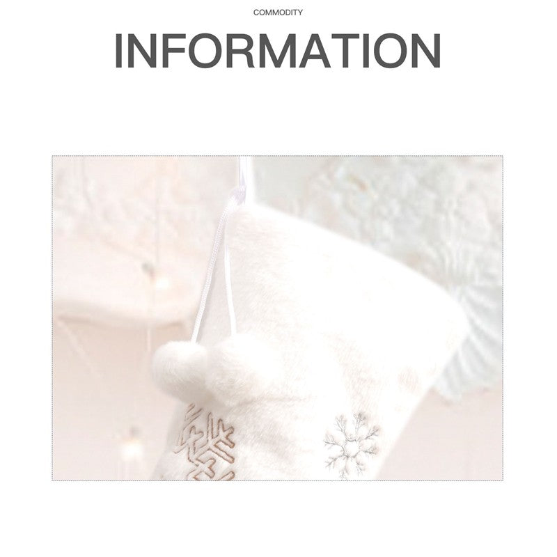 Snowflake Forest Sock Gift Bag Christmas Decoration