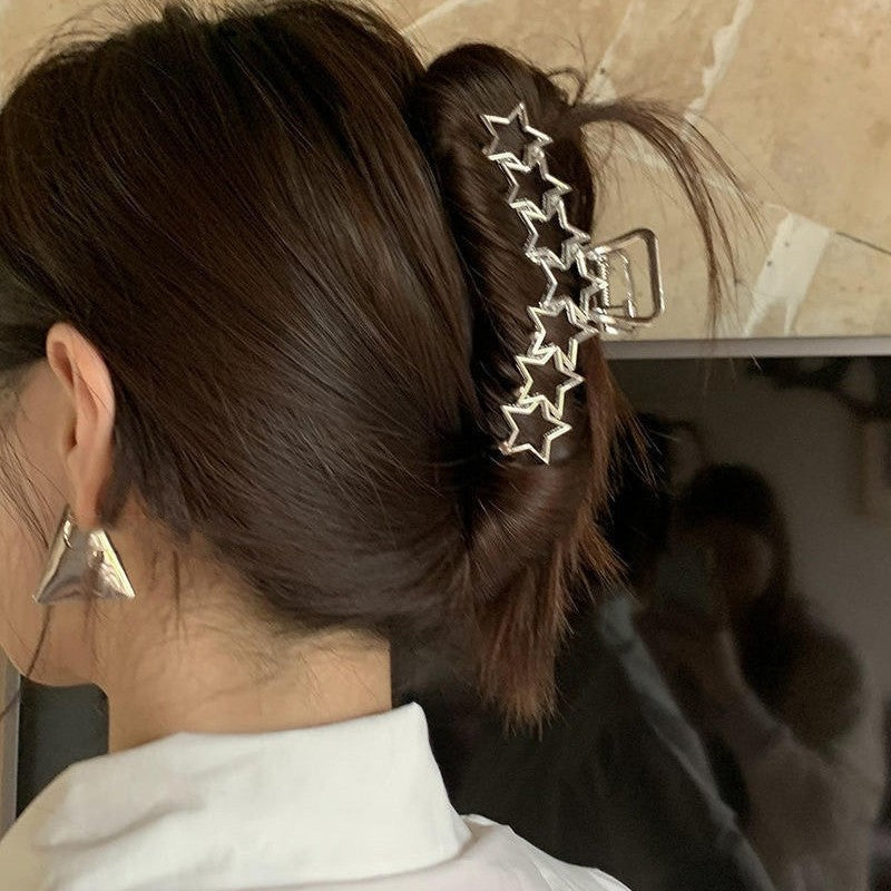 Chic Metal Star Heart Hair Claw Clip
