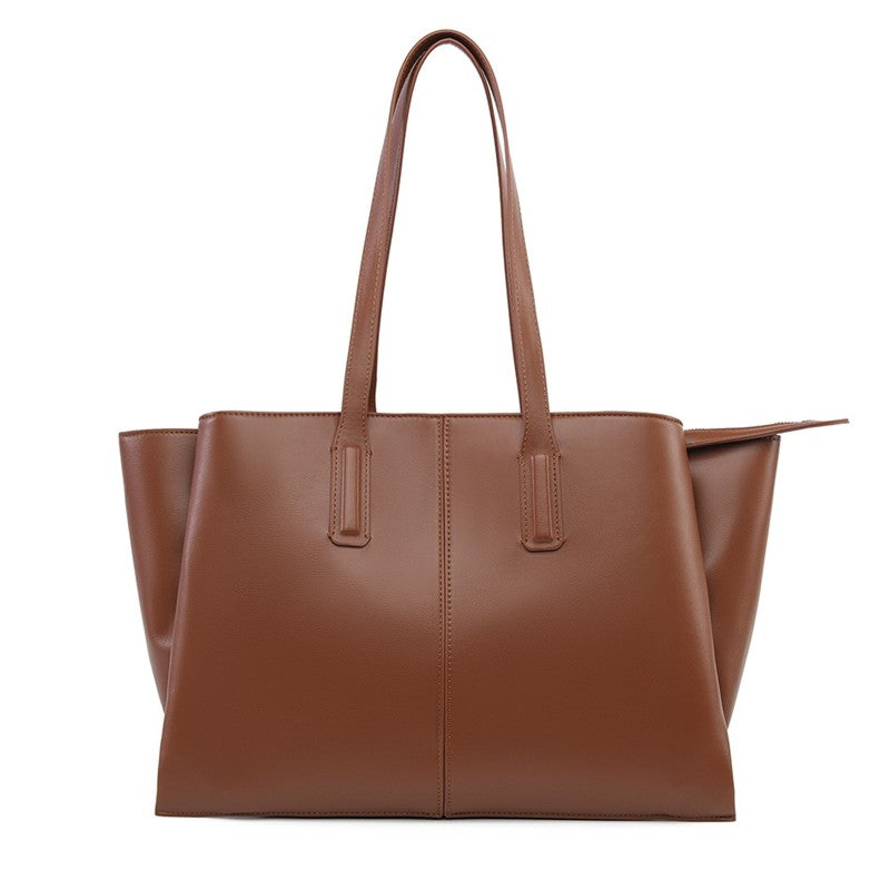 Single Shoulder PU Tote Bag Intellectual Casual Retro Fashion