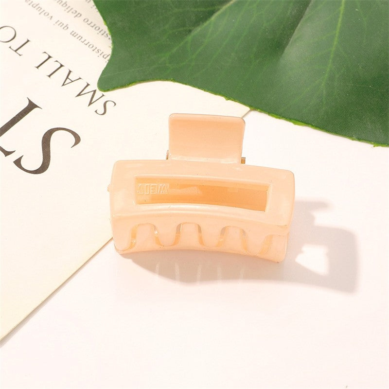 Transparent Macaron Color Rectangle Claw Clip