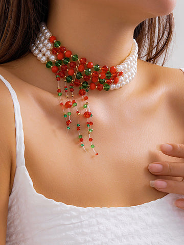 Geometric Tasseled Necklaces Accessories