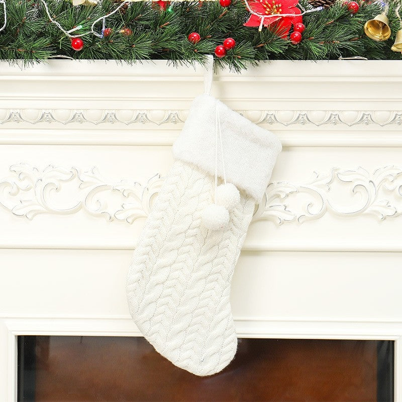 Knitted Wool Gift Socks Christmas Decoration