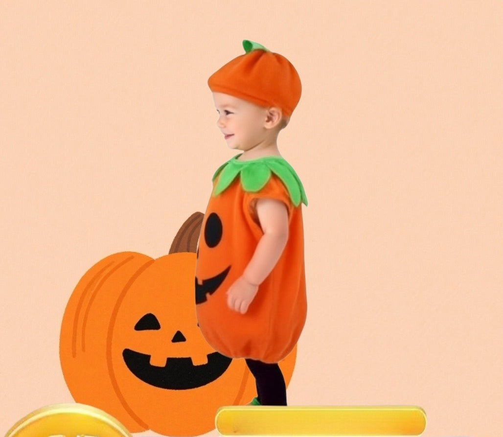 Adorable Kids' Halloween Pumpkin Costume