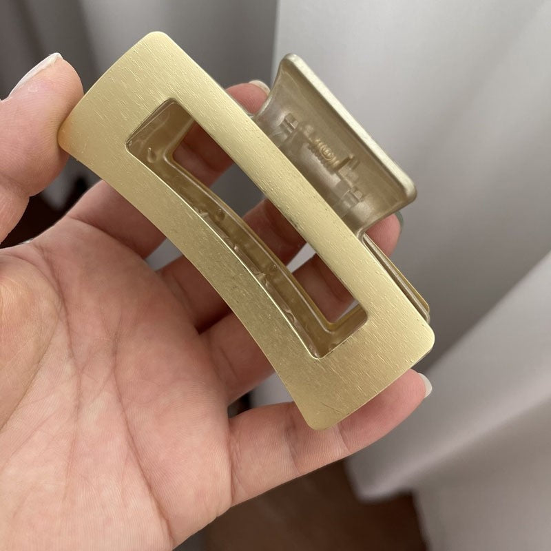 Vintage Metallic Pearl Hair Claw Clip