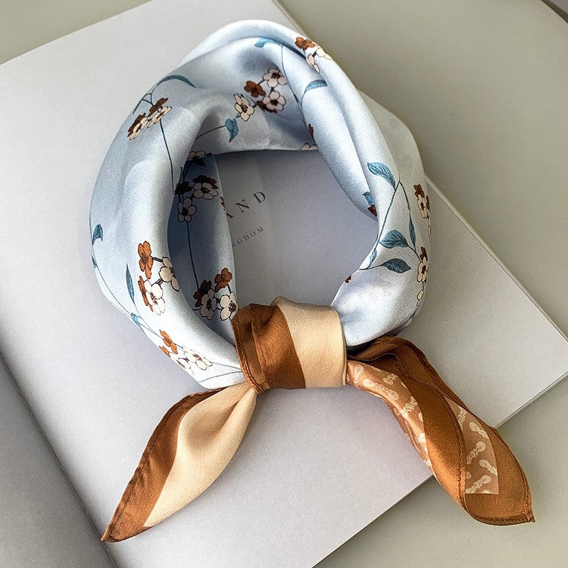 Malaysian Print Square Silk Scarf
