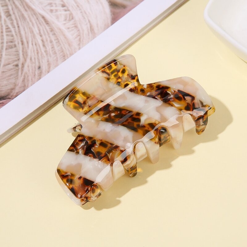 Stripes Marbled Hair Claw Clip