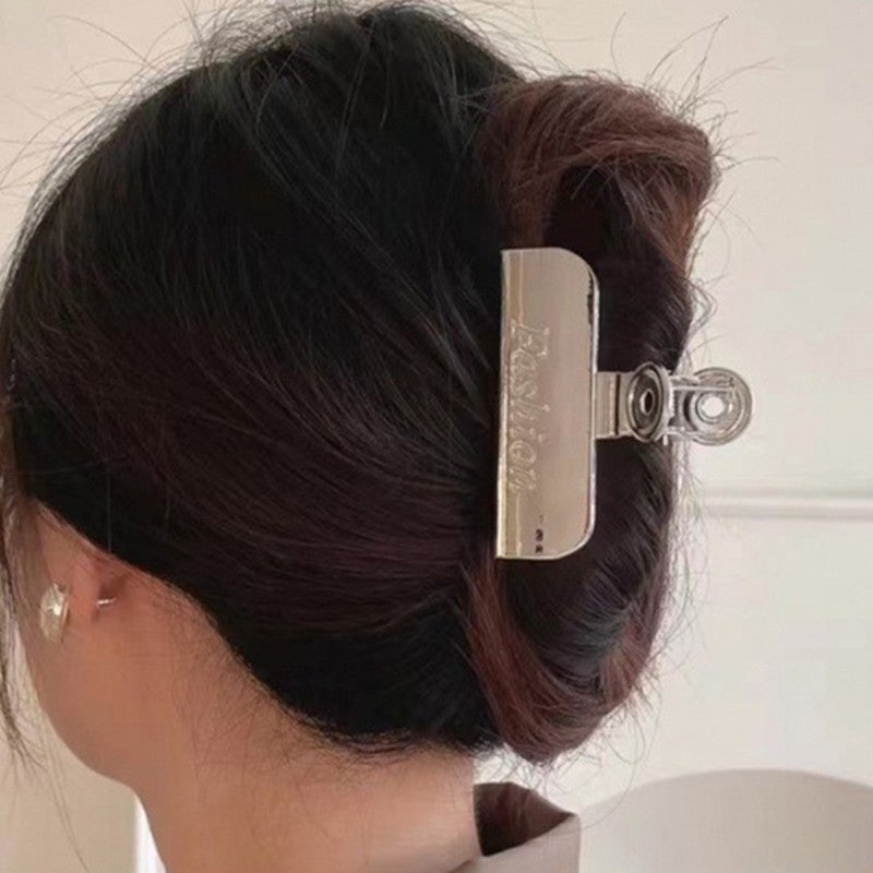 Chic Metallic Geometric Hair Claw Clip