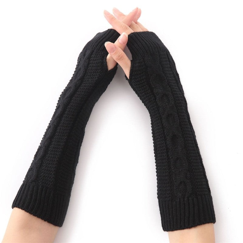 Knitted Thick Hemp Pattern Arm Sleeves