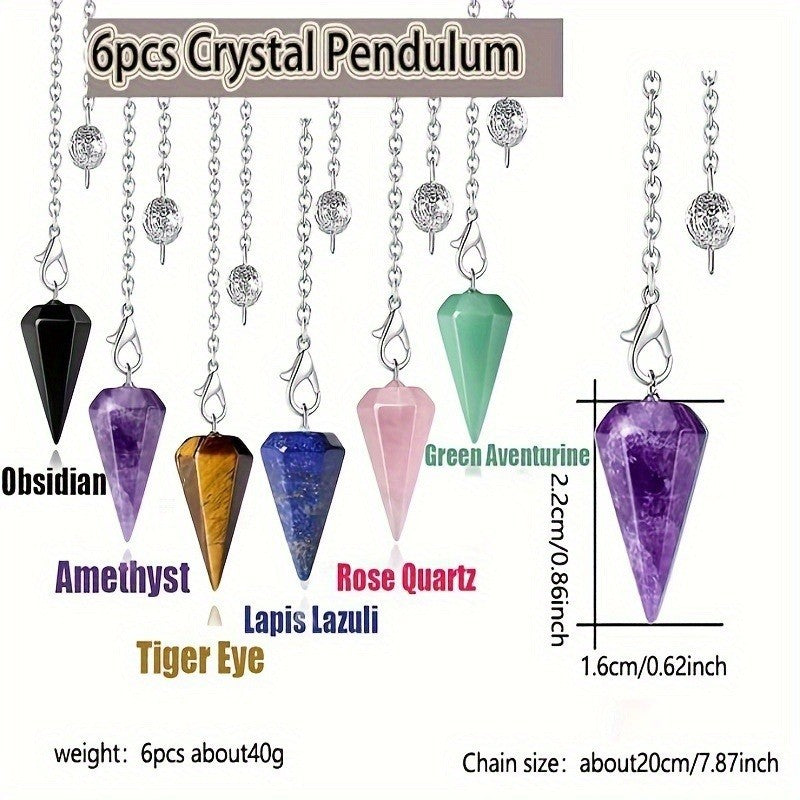 Hexagonal Faceted Cone Pendant Necklace