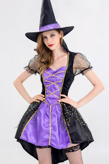Velvet Witch Dress Halloween Costume