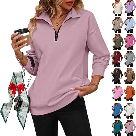 The AuraLuxe Half-Zip - Effortless Off-Duty Style - 50% OFF