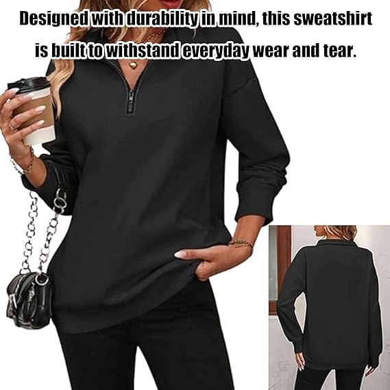 The AuraLuxe Half-Zip - Effortless Off-Duty Style - 50% OFF