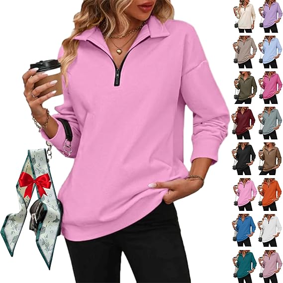 The AuraLuxe Half-Zip - Effortless Off-Duty Style - 50% OFF