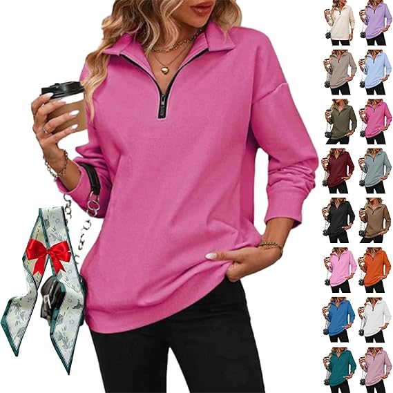 The AuraLuxe Half-Zip - Effortless Off-Duty Style - 50% OFF