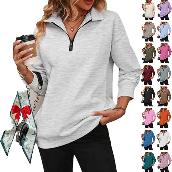 The AuraLuxe Half-Zip - Effortless Off-Duty Style - 50% OFF