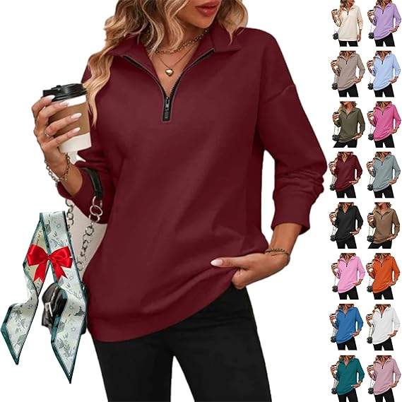 The AuraLuxe Half-Zip - Effortless Off-Duty Style - 50% OFF