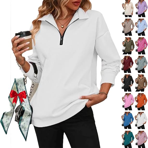 The AuraLuxe Half-Zip - Effortless Off-Duty Style - 50% OFF