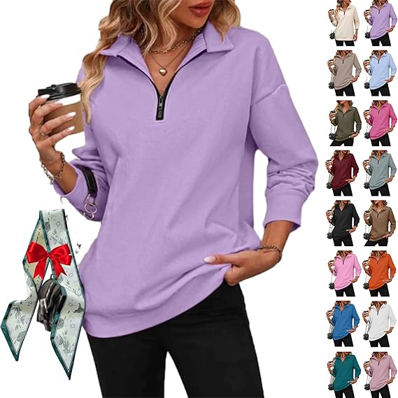 The AuraLuxe Half-Zip - Effortless Off-Duty Style - 50% OFF