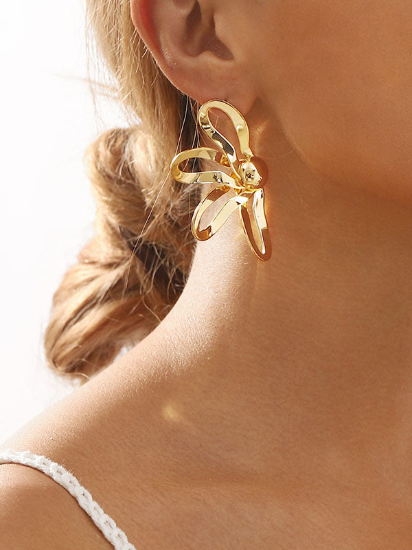 Flower Shape Drop Earrings