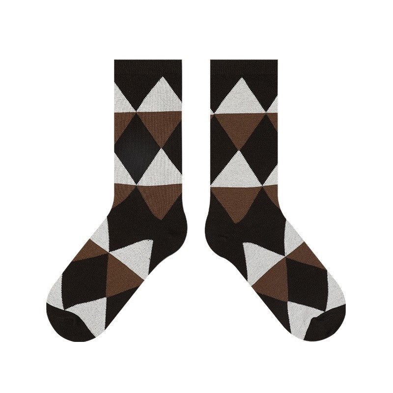 Women's Vintage Diamond Pattern Socks