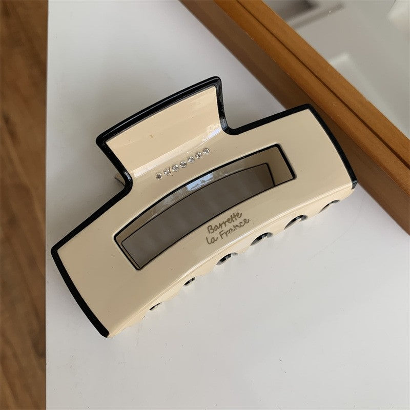 Vintage Rhinestone Rectangular Hair Claw Clip