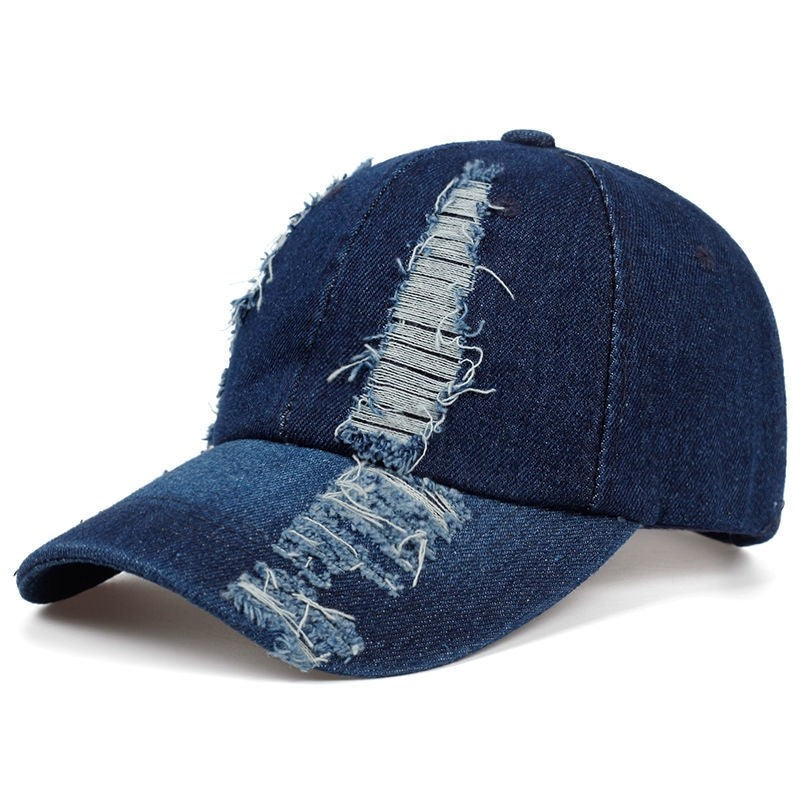 Denim Ripped Vintage Hats