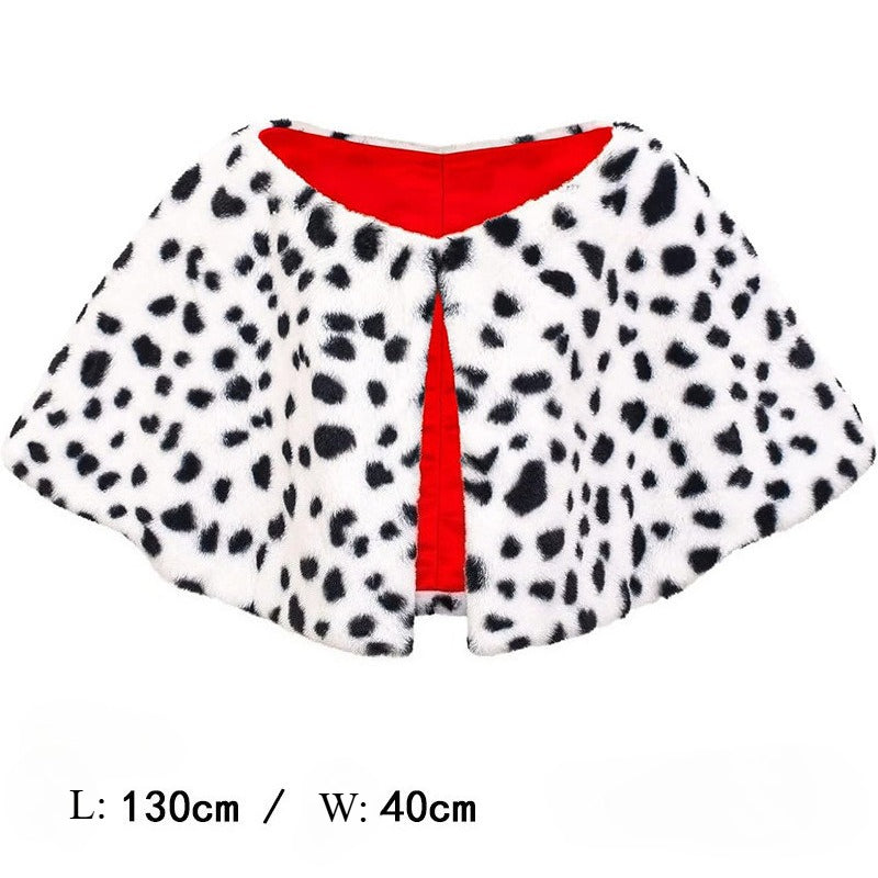 Halloween Disney Cruella de Vil Cosplay Cape