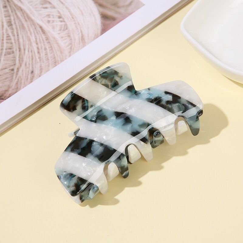 Stripes Marbled Hair Claw Clip