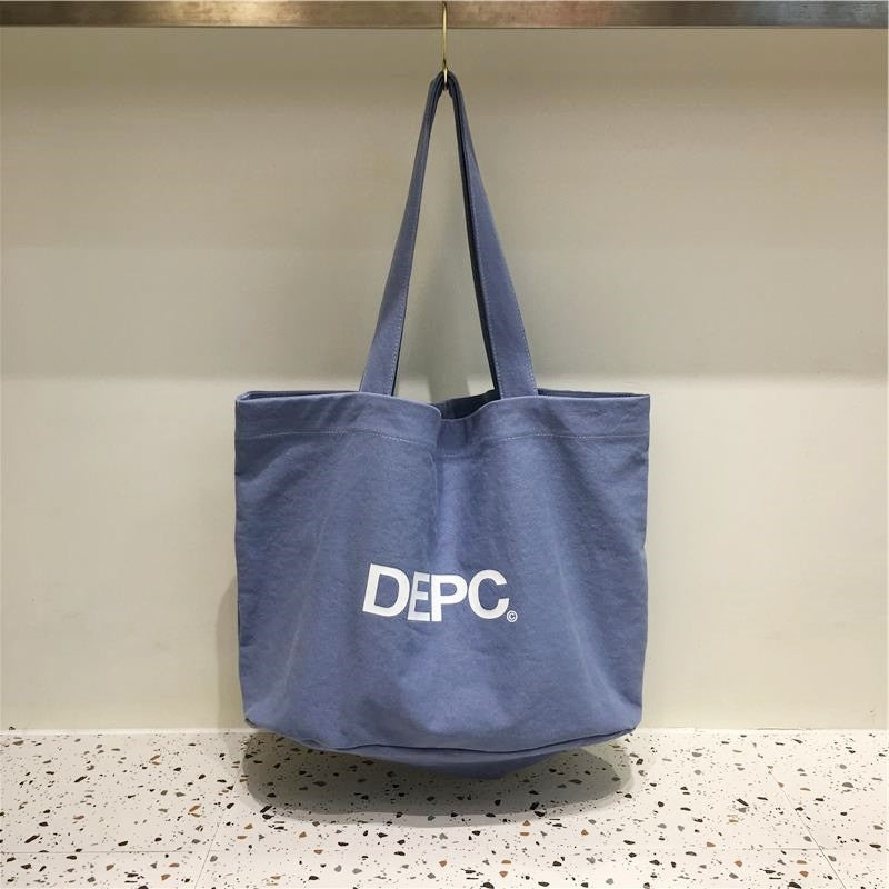 Large Capacity Canvas Bag Letter Print