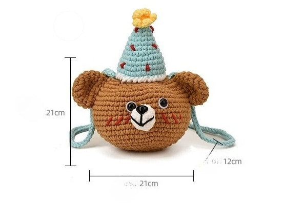 Handmade Knitted Bear Coin Purse