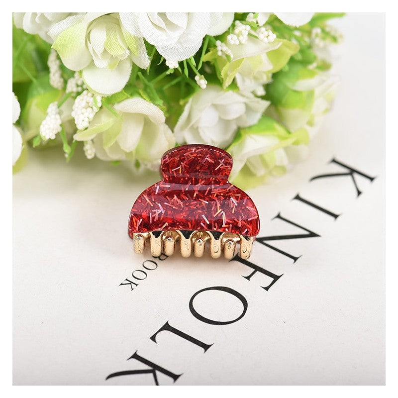 Tinsel Detail Acrylic Hair Claw Clip