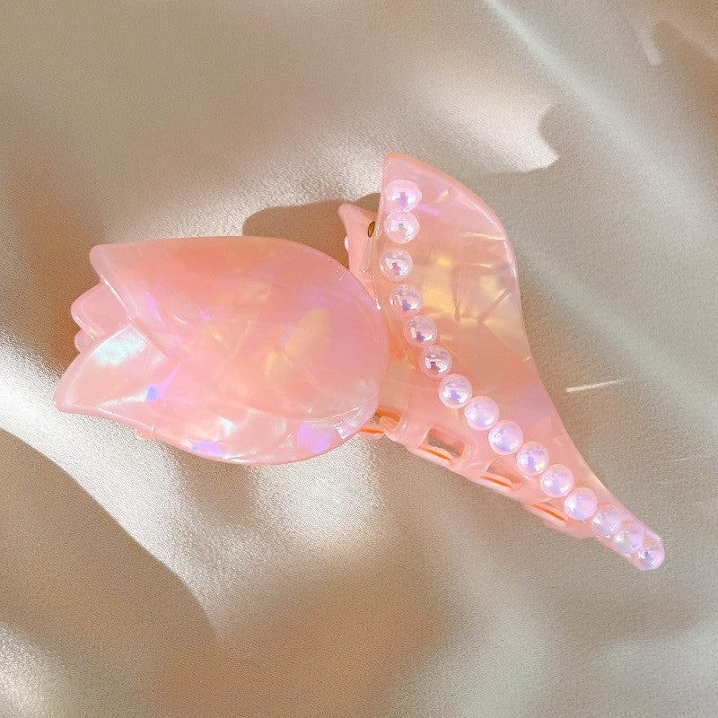 Rose Shaped Acetate Hair Claw Clip