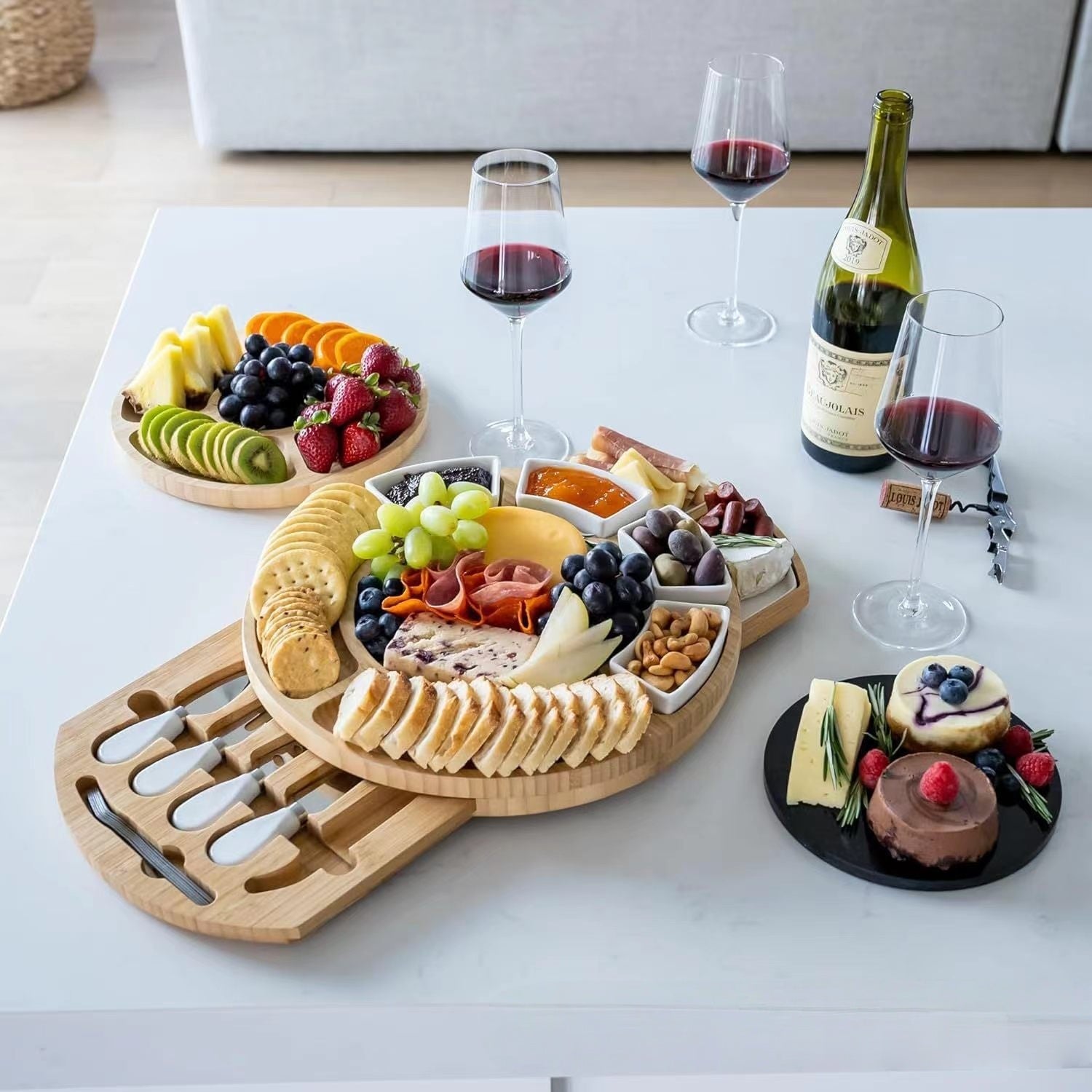 Wood Multifunctional Pull-Out Cheese Board