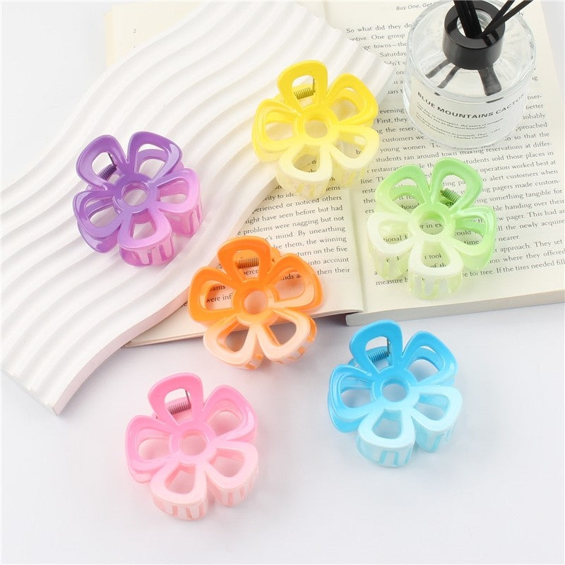 Candy Color Gradient Flowers Claw Clip