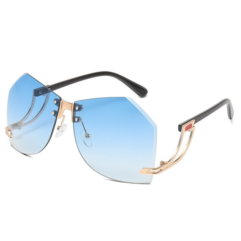 Fashion Frameless Hollow Irregular Sunglasses