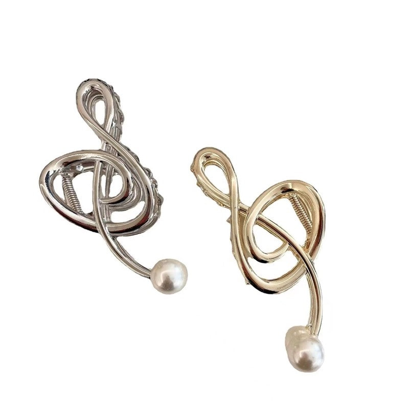 Note Simple Pearl Claw Clip