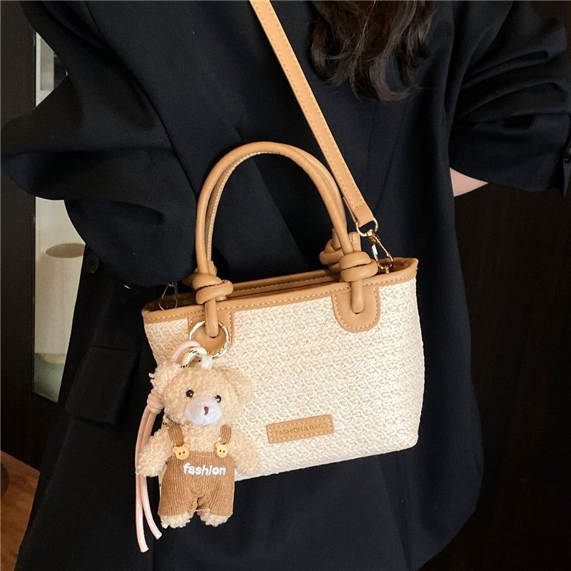 Fashion PU Crossbody Bag With Pendant