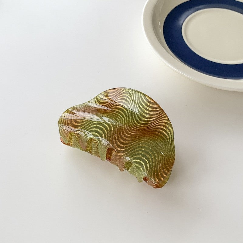 Colorful Wave Print Hair Claw Clip