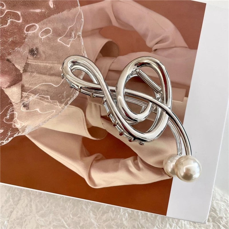 Note Simple Pearl Claw Clip