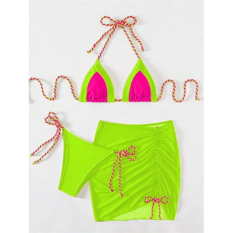Sexy Bikini Swimsuit Set For Women, 3-Piece, Wholesale