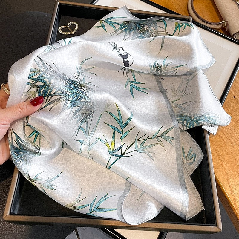 Malaysian Print Square Silk Scarf