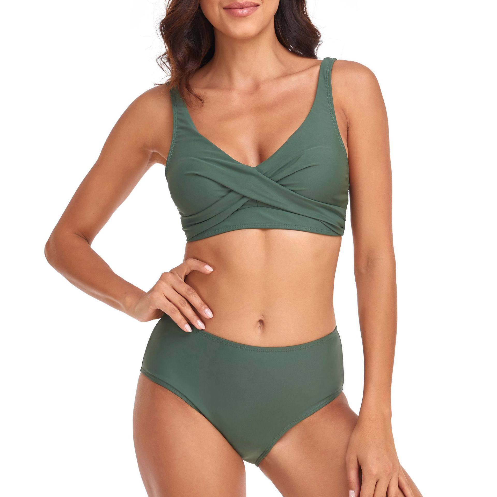 New Cross-Front Bikini Set For Women, One-Drop Shipping
