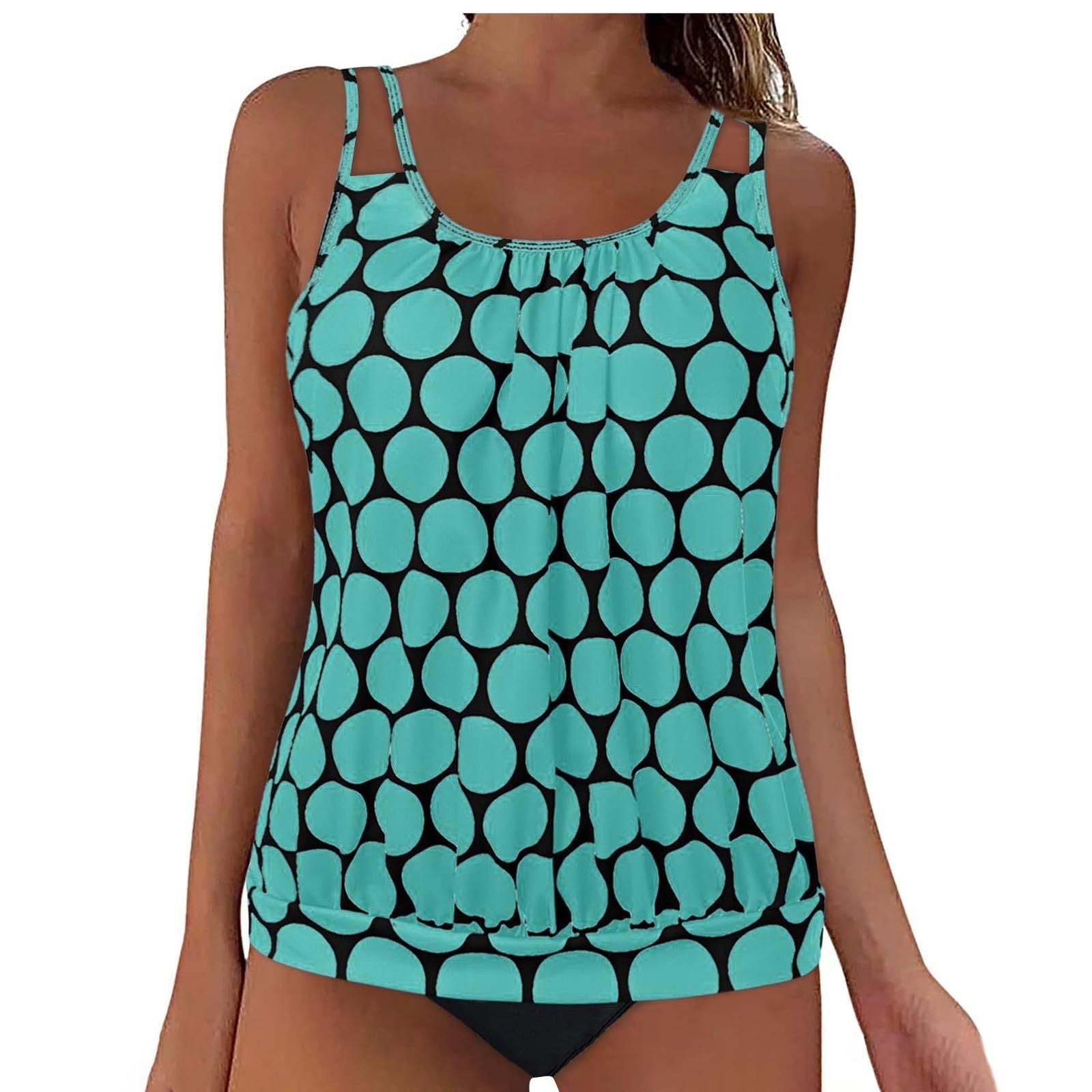 Women's Solid Color Tummy Control Swimsuit Set