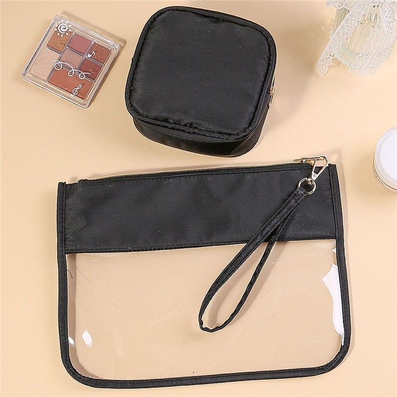 Waterproof PVC Clear Letter Embroidery Makeup Bag