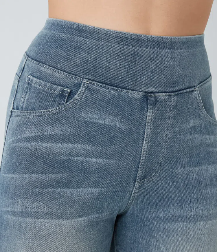 FlexiChic - Super Stretch High-Waisted Wide Leg Jeans + 50% OFF