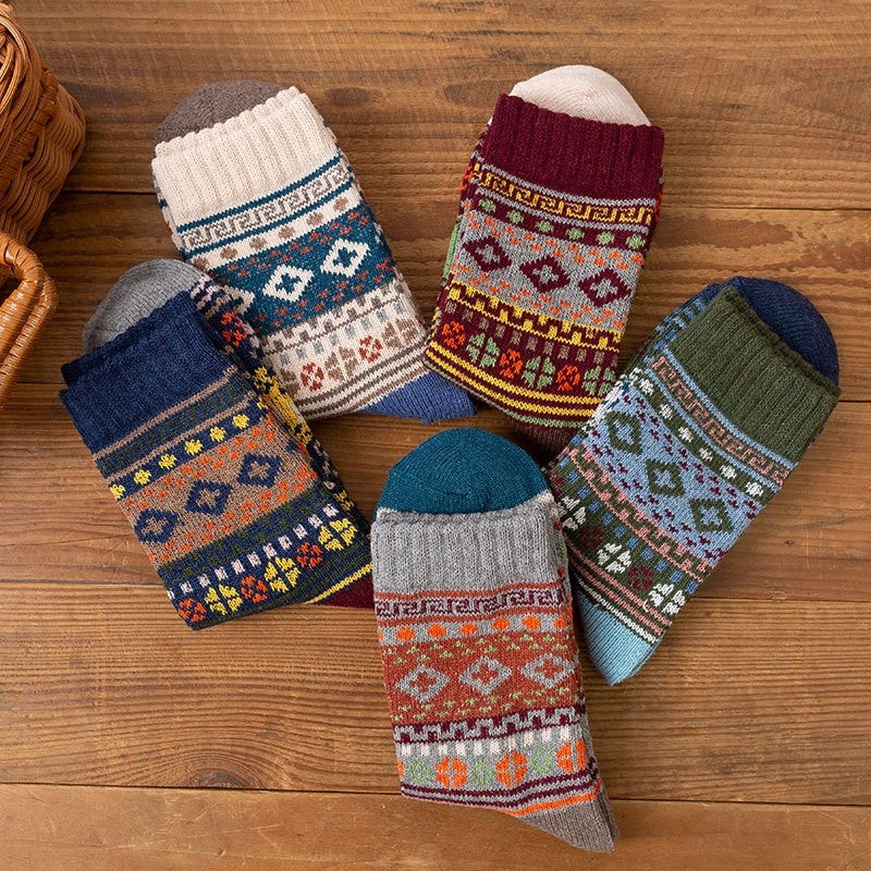 Ethnic Geometric Print Men's Socks